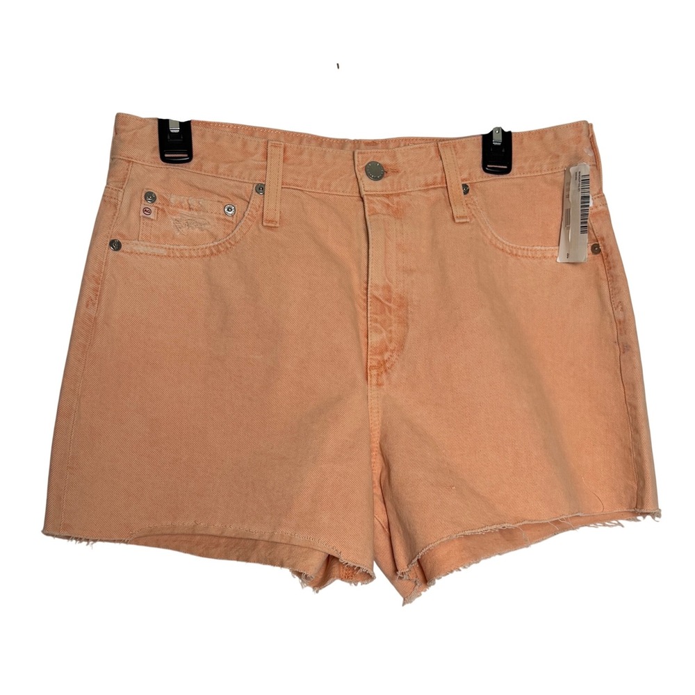AG Adriano Goldschmied Peach Orange Raw Hem Denim Shorts 30R NBD1B11RHEMEUCL